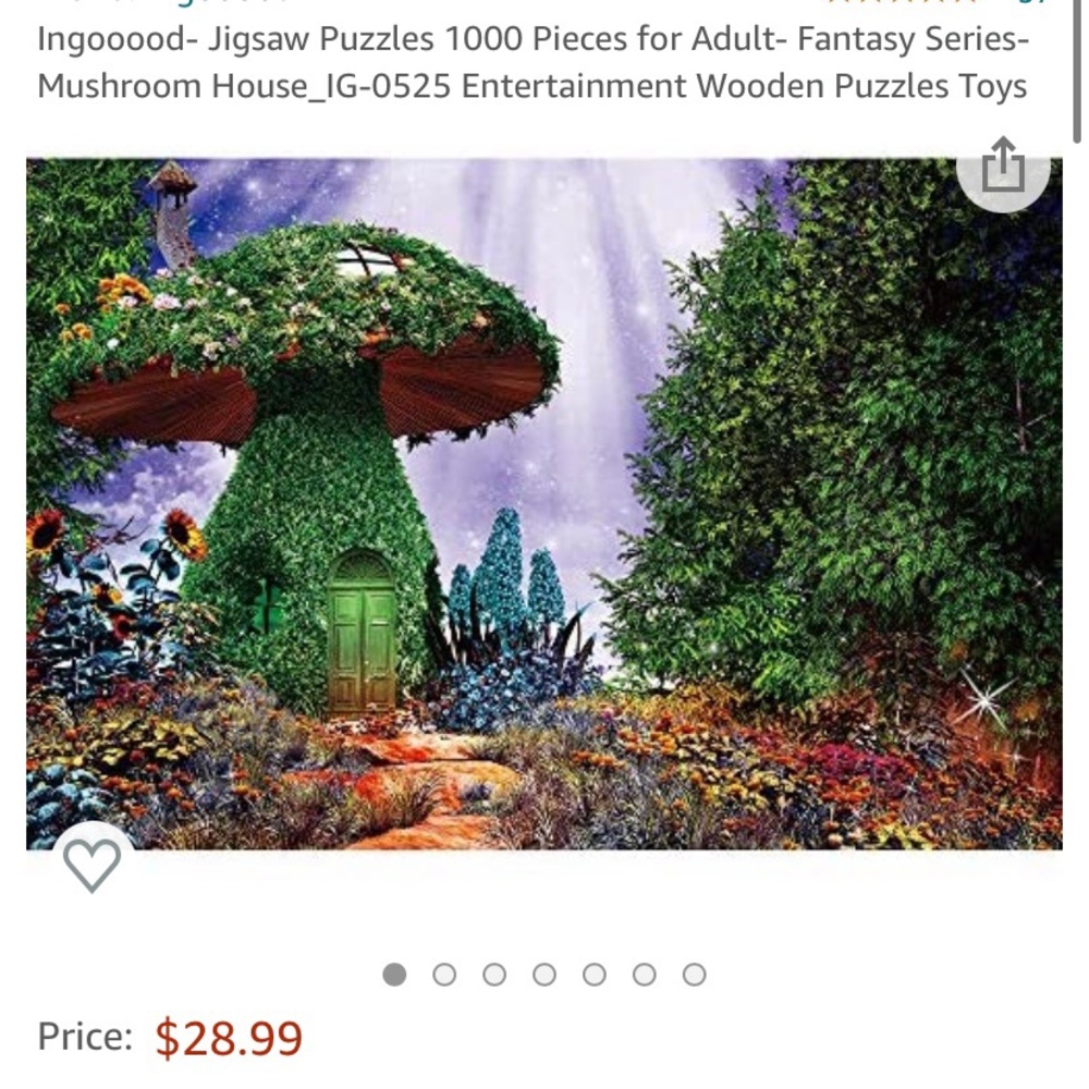 🆕 Ingooood- Jigsaw Puzzles 1000 Pieces for Adult- Fantasy Series-Mushroom House